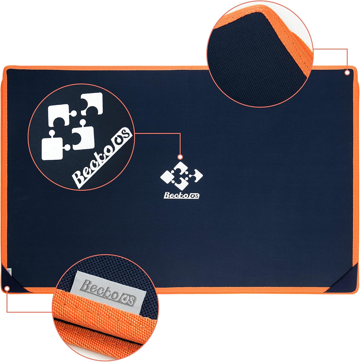 Becko US Jigsaw Puzzle Board Portable Puzzle Mat with Puzzle Dustproof Cover for Puzzle Storage Puzzle Saver, Non-Slip Surface, Up to 1000 Pieces (Black)