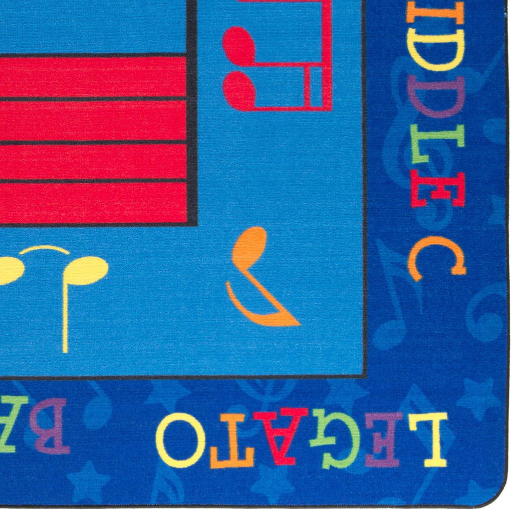 Flagship Carpets Fun with Music Colorful Musical Notes Classroom Educational Area Rug for Kids and Teachers, Durable Quality for Schools, Preschool, Daycare, Learning Centers, 10'6' x 13'2'