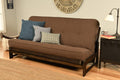 Kodiak Furniture Aspen Futon Set with Reclaim Mocha Finish, Linen Cocoa Mattress, Full
