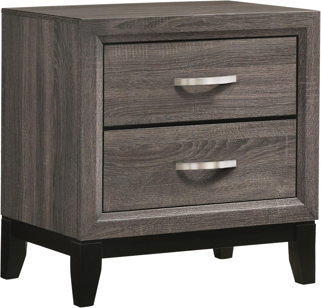 Coaster Home Furnishings - Watson - Wood - 5-Piece Bedroom Set with Panel Headboard and Groove Details - Bedroom - Full Size - Gray Oak - 212421F-S5