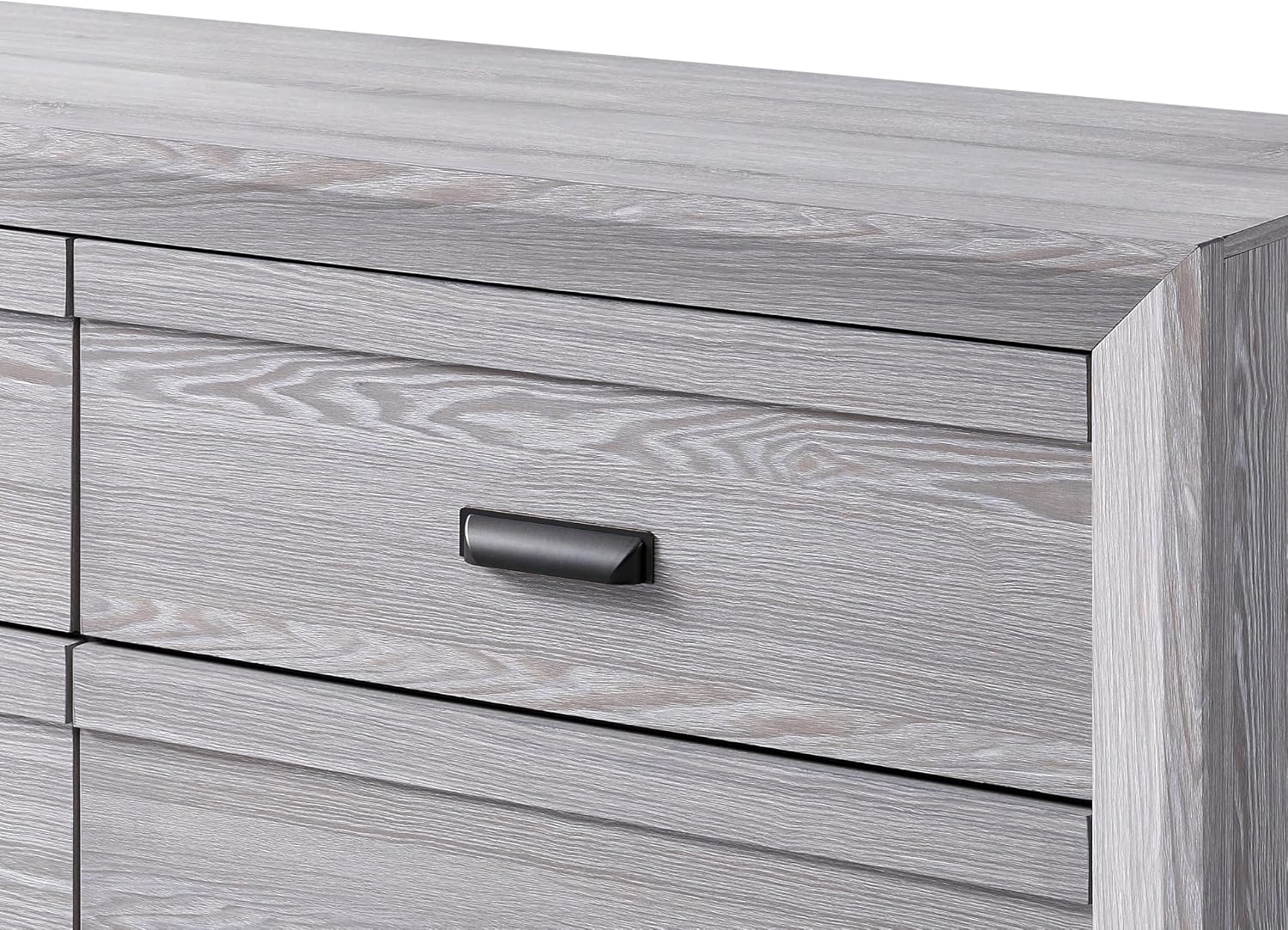 Drift Wood Grey Finish 3pc Full Size Bed 2X Nightstand Set Wooden Bedroom Furniture
