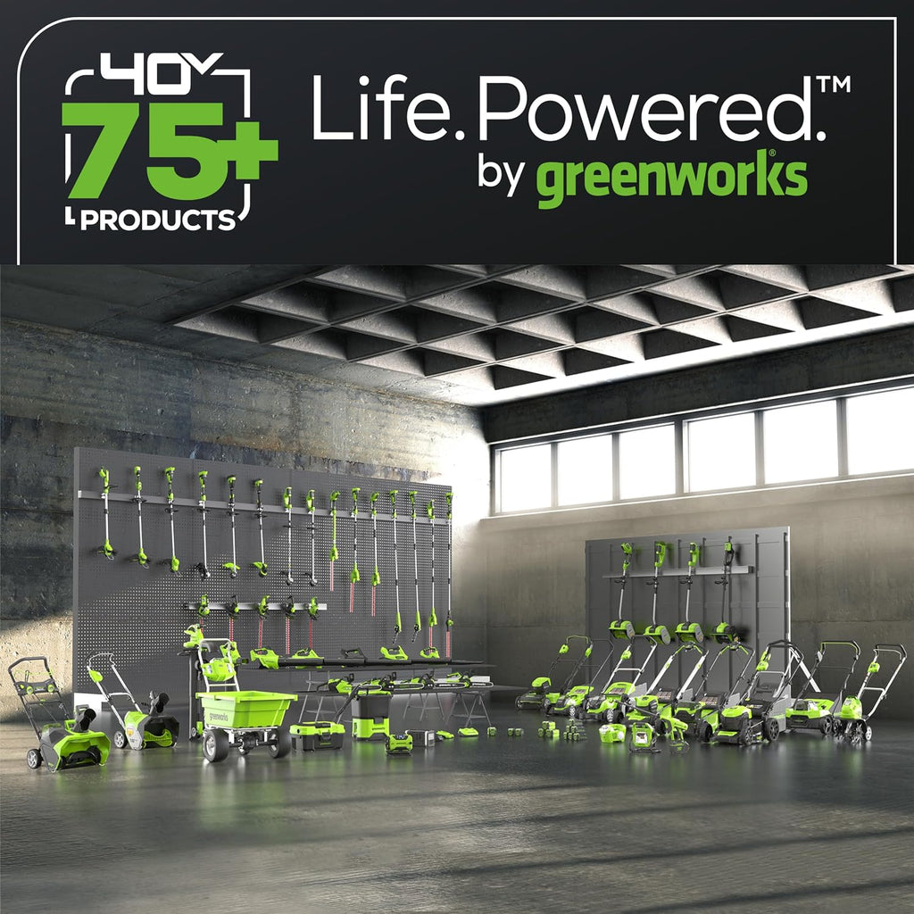 Greenworks 40V 16' Brushless Attachment Capable Cordless String Trimmer, 2-Speed Variable Trigger, Lightweight 25% Lighter Than Gas, 4.0Ah Battery and Charger Included