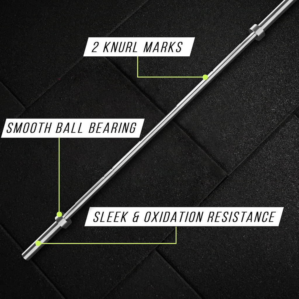 Rage Fitness Olympic Training Barbell – 6FT 15LB (300LB Capacity) OR 7FT 45LB (1500LB Capacity) – Home & Commercial Gym Weightlifting Bar for Squats, Deadlifts, Bench Press & Strength Training