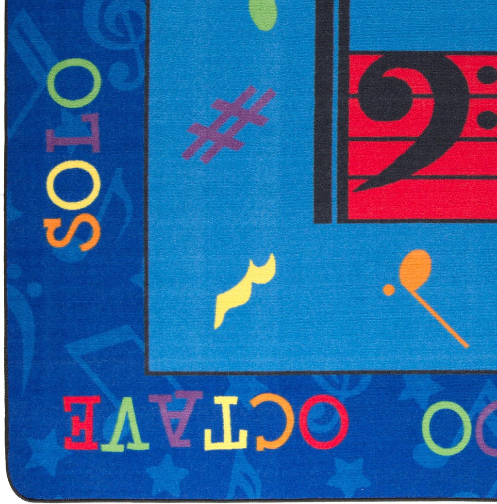 Flagship Carpets Fun with Music Colorful Musical Notes Classroom Educational Area Rug for Kids and Teachers, Durable Quality for Schools, Preschool, Daycare, Learning Centers, 10'6' x 13'2'