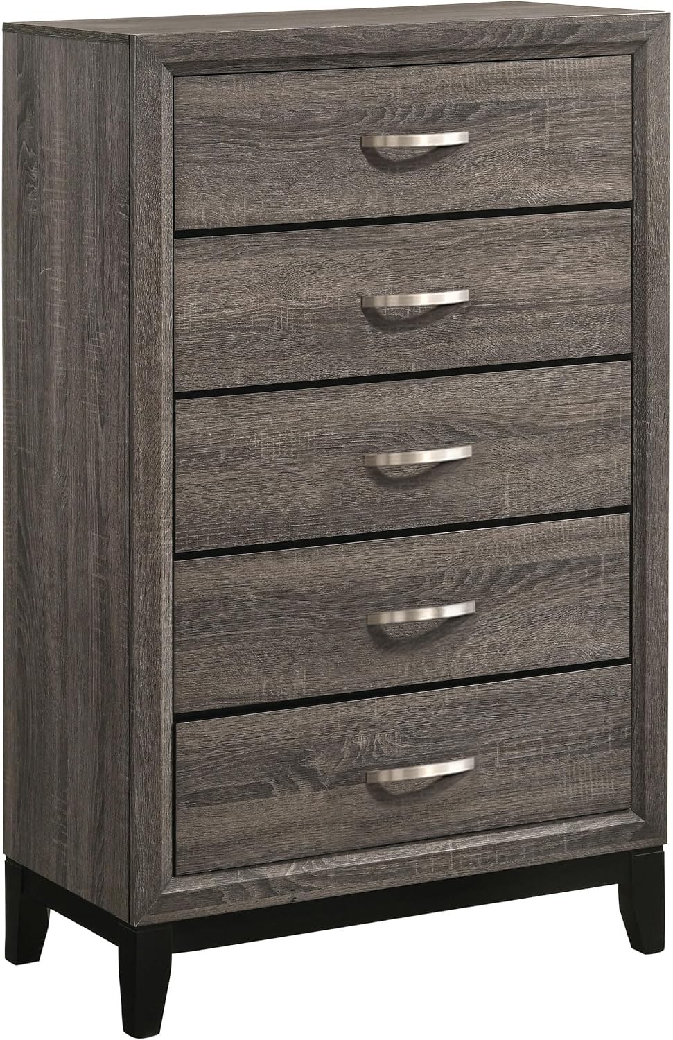 Coaster Home Furnishings Watson Transitional 5-Piece Bedroom Set Twin Size Panel Bed Frame 57-inch Headboard Grey Oak 212421T-S5