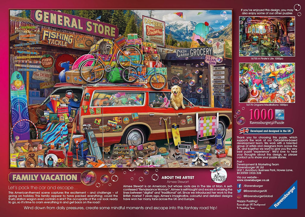 Ravensburger Aimee Stewart Family Vacation 1000 Piece Jigsaw Puzzle for Adults & Kids Age 12 Years Up