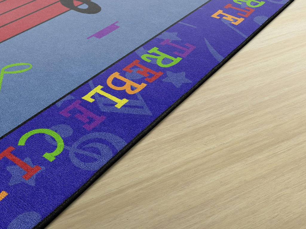 Flagship Carpets Fun with Music Colorful Musical Notes Classroom Educational Area Rug for Kids and Teachers, Durable Quality for Schools, Preschool, Daycare, Learning Centers, 7'6' x 12'