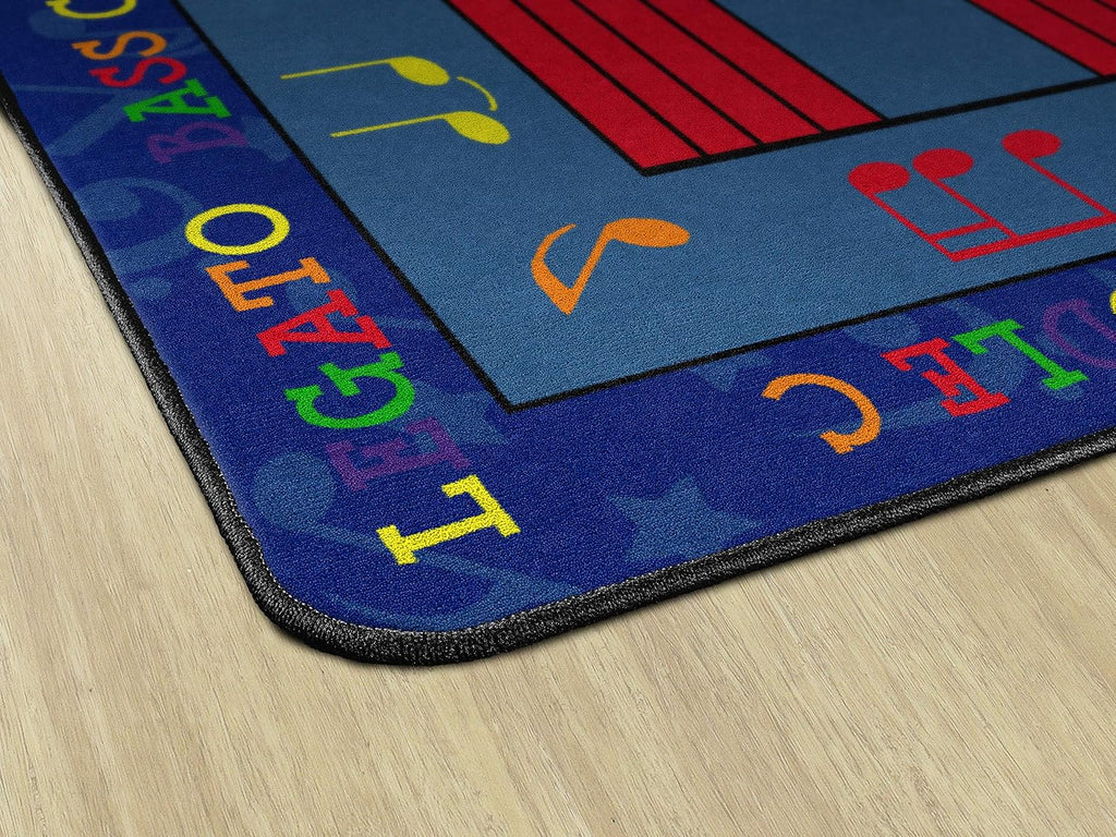 Flagship Carpets Fun with Music Colorful Musical Notes Classroom Educational Area Rug for Kids and Teachers, Durable Quality for Schools, Preschool, Daycare, Learning Centers, 5'10' x 8'4'
